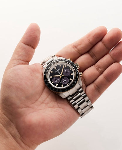 Seiko Prospex Speedtimer Solar Chronograph – Solarquarzwerk, Schwarz und Gold, 41,4mm – Art.-Nr. SSC941P1