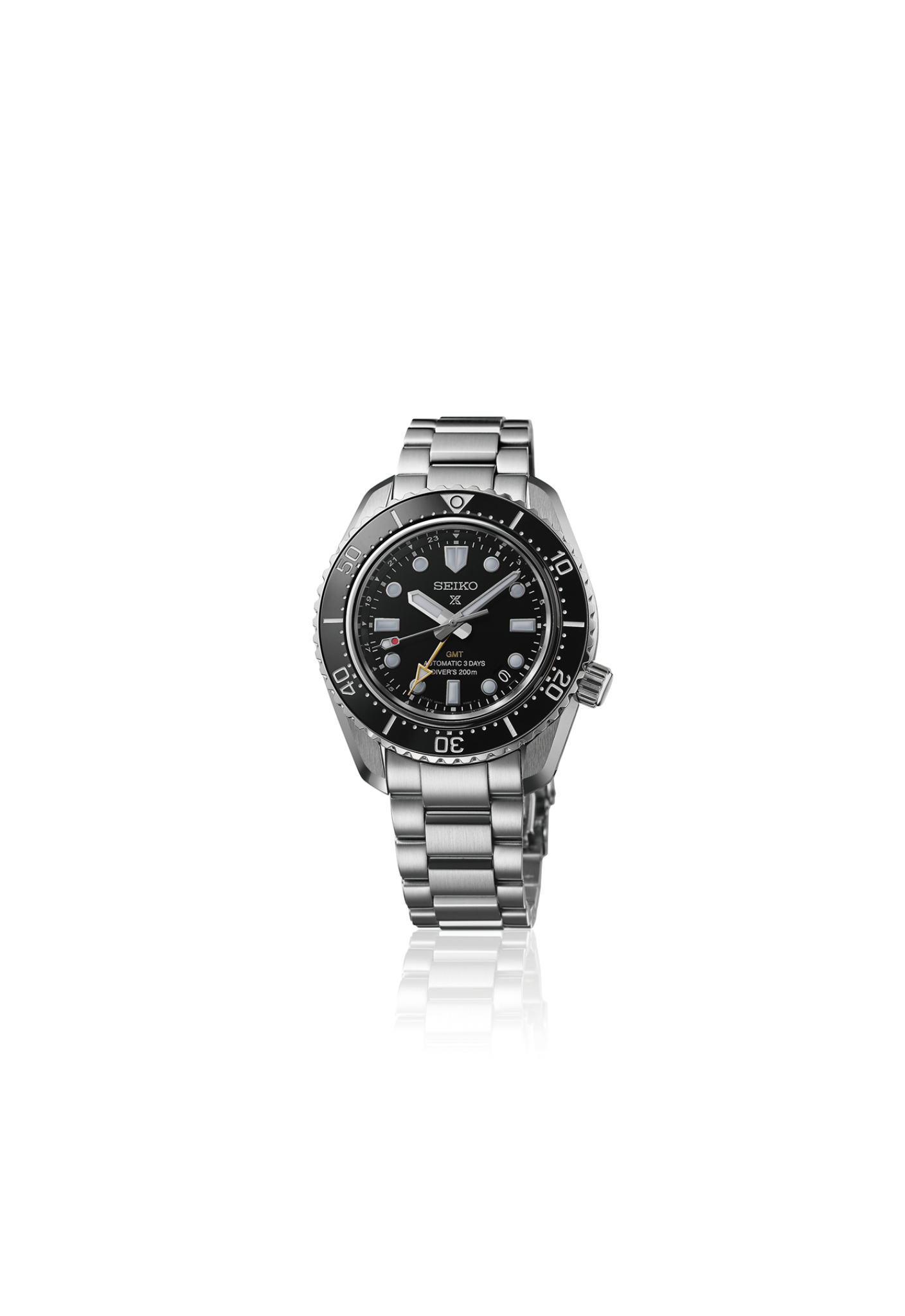Seiko SPB383J1 – Automatik GMT – Schwarzes Zifferblatt – Rundes Gehäuse 42 mm – Code SPB383J1