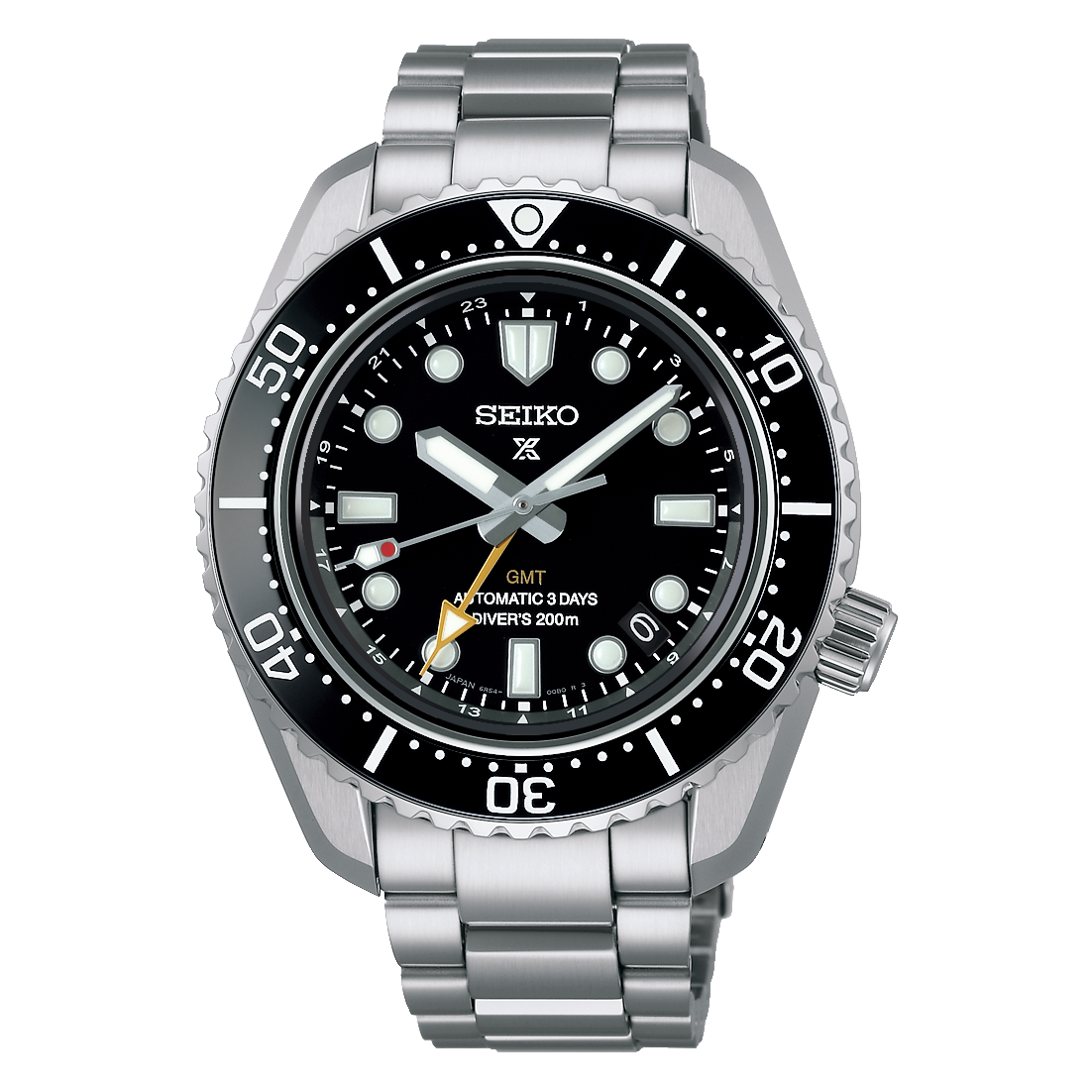 Seiko SPB383J1 – Automatik GMT – Schwarzes Zifferblatt – Rundes Gehäuse 42 mm – Code SPB383J1