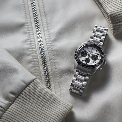 Seiko SSC813P1 – Cronografo Solare – Quadrante Bianco “Panda” – Cassa rotonda 39 mm – Codice SSC813P1