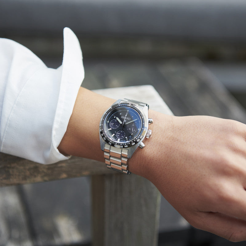 Seiko SSC819P1 – Cronografo Solare Speedtimer – Quadrante Nero – Cassa 39 mm – Codice SSC819P1