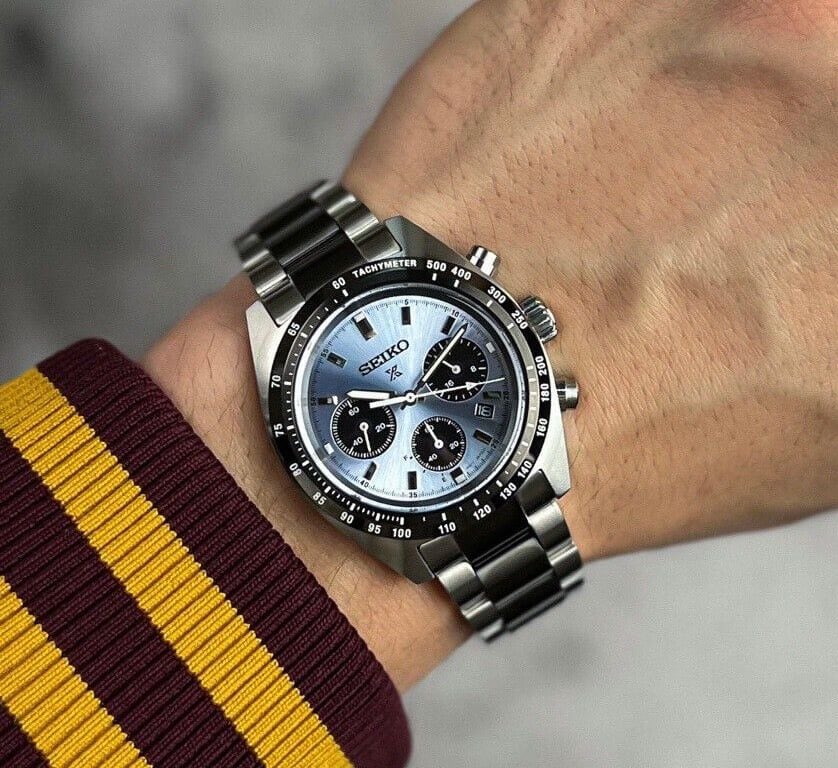 Seiko SSC909P1 – Cronografo Solare Speedtimer “Crystal Trophy” – Quadrante Ice‑Blue – Cassa 39 mm – Codice SSC909P1