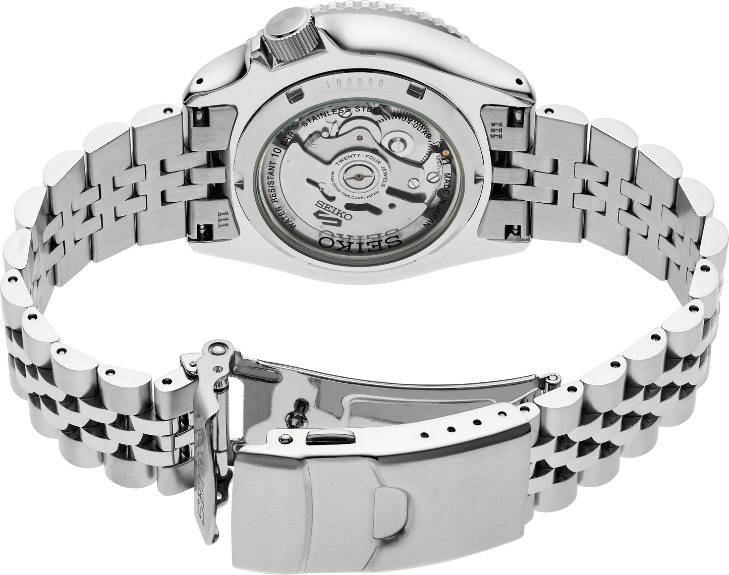 Seiko 5 Sports SSK035 – Automatische GMT, grünes Zifferblatt, 42,5mm, Stahl, Produktcode SSK035
