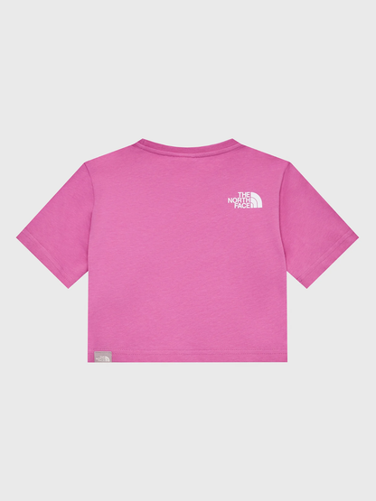 The North Face T-shirt manica corta da ragazza Crop Easy Tee NF0A83EULV7 super pink