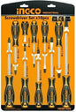 Ingco 10-piece slotted/Phillips screwdriver set