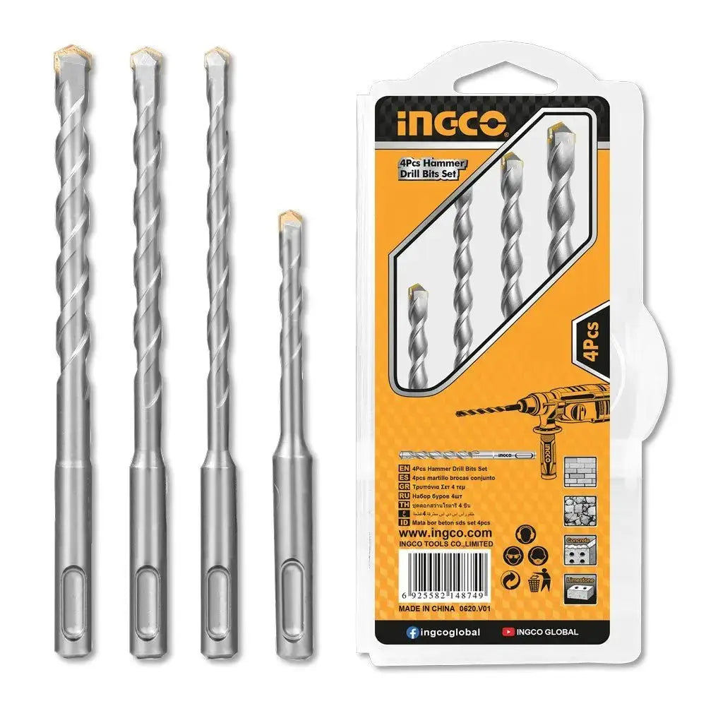 Set 4 punte per trapano sds plus