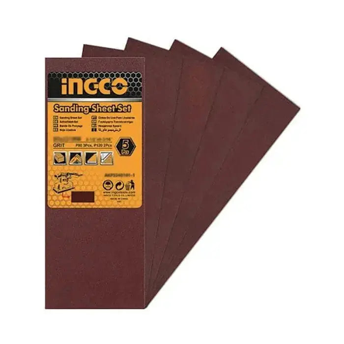 Set 5 Schleifpapier p120 für i-fs35028 ingco