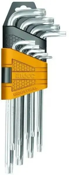 Set 9 chiavi torx con foro lunghe ingco
