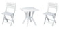 White garden set consisting of a table with 2 chairs