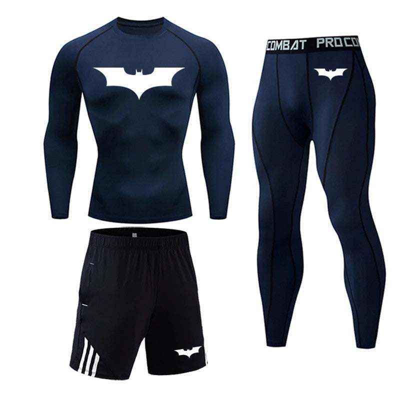 Tuta Sportiva Uomo Aderente Fitness | Completo Palestra Uomo Slim Fit