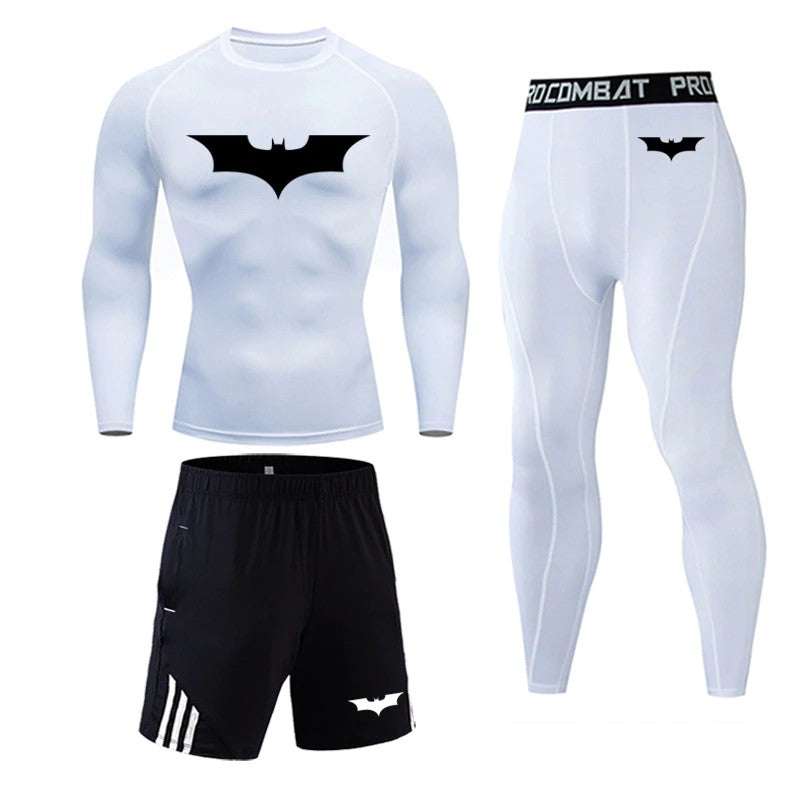 Tuta Sportiva Uomo Aderente Fitness | Completo Palestra Uomo Slim Fit