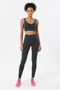 Women's 2 Piece Athletic Set with High Waisted Leggings and Sports Bra