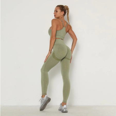 Set Sportivo Donna Seamless Palestra | Completo Fitness Donna Vita Alta