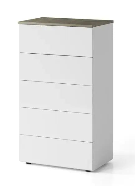 Wochenschrank 5 Schubladen 61x40x109h weiß Artik