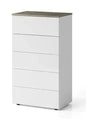 Weekly chest of 5 drawers 61x40x109h white artik
