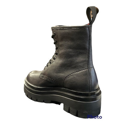 Shooters Anfibio Donna Platform 8 Fori S16005-01 Nero Pelle Suola Roccia