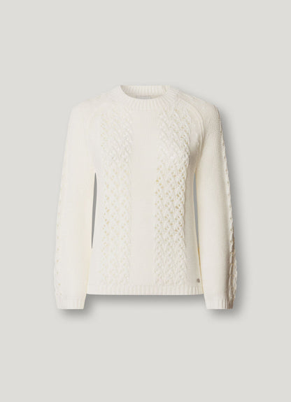 Pepe Jeans maglia traforata da donna Eveline PL7000204 808 bianca