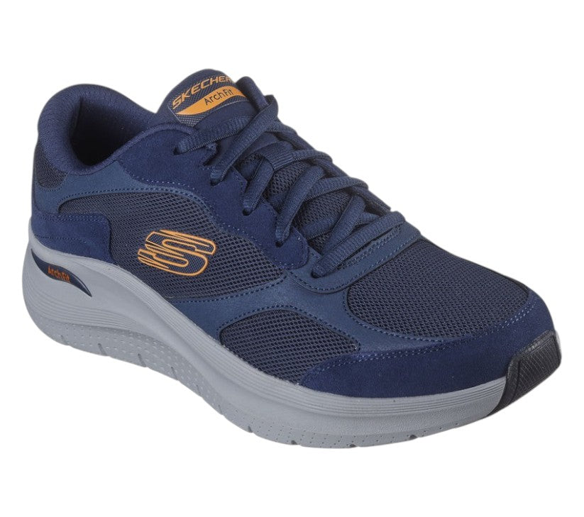 Skechers scarpa uomo Arch Fit 2.0 The Keep 232702/NVOR blu-arancio