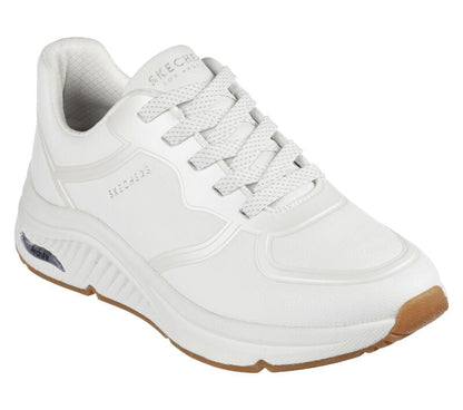 Skechers Sneakers Donna Arch Fit S-Miles Mile Makers 155570 WHT Bianco