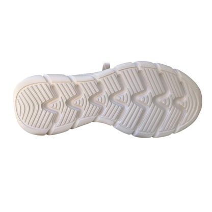 Skechers BOBS Sport B Flex Hi 117385/OFWT - Sneakers Donna con Memory Foam Bianco Sporco