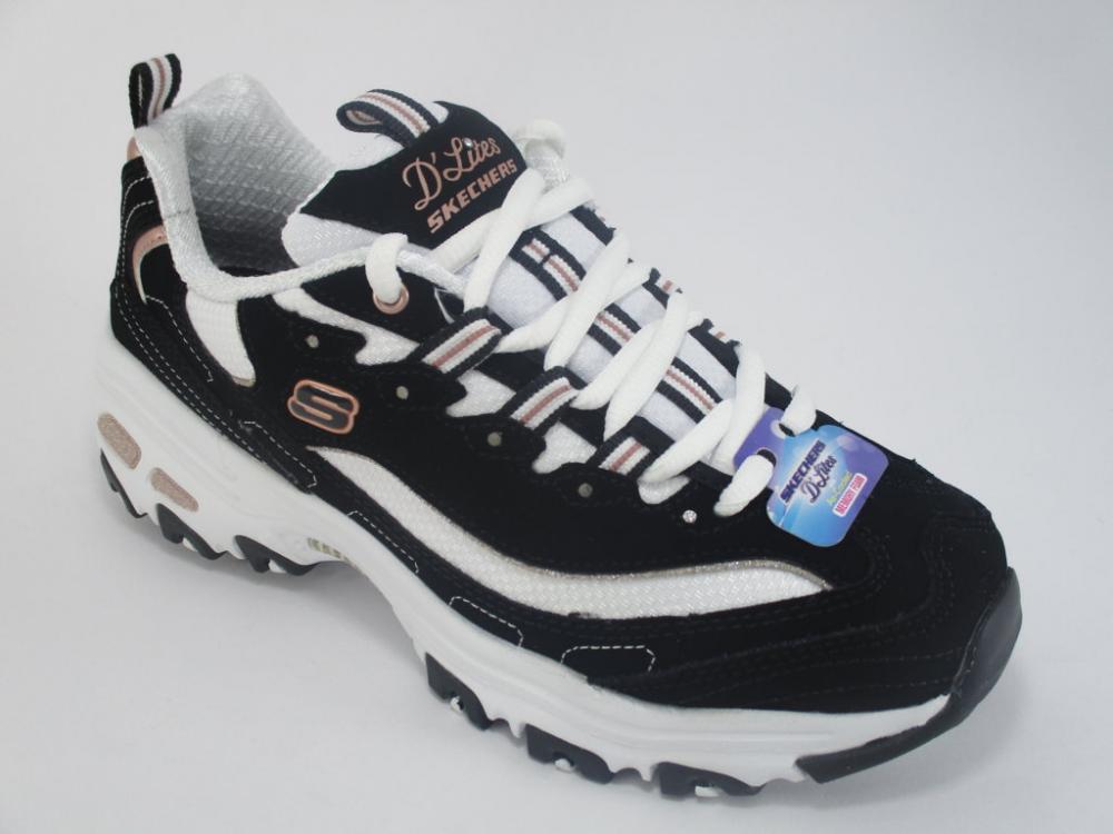 Skechers D'Lites Devoted Fan 13154/BKRG Nero | Sneaker Donna Chunky Memory Foam
