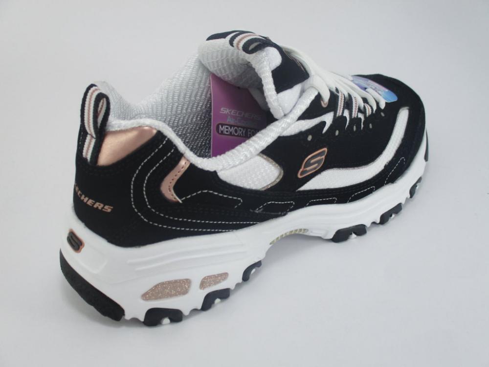 Skechers D'Lites Devoted Fan 13154/BKRG Nero | Sneaker Donna Chunky Memory Foam