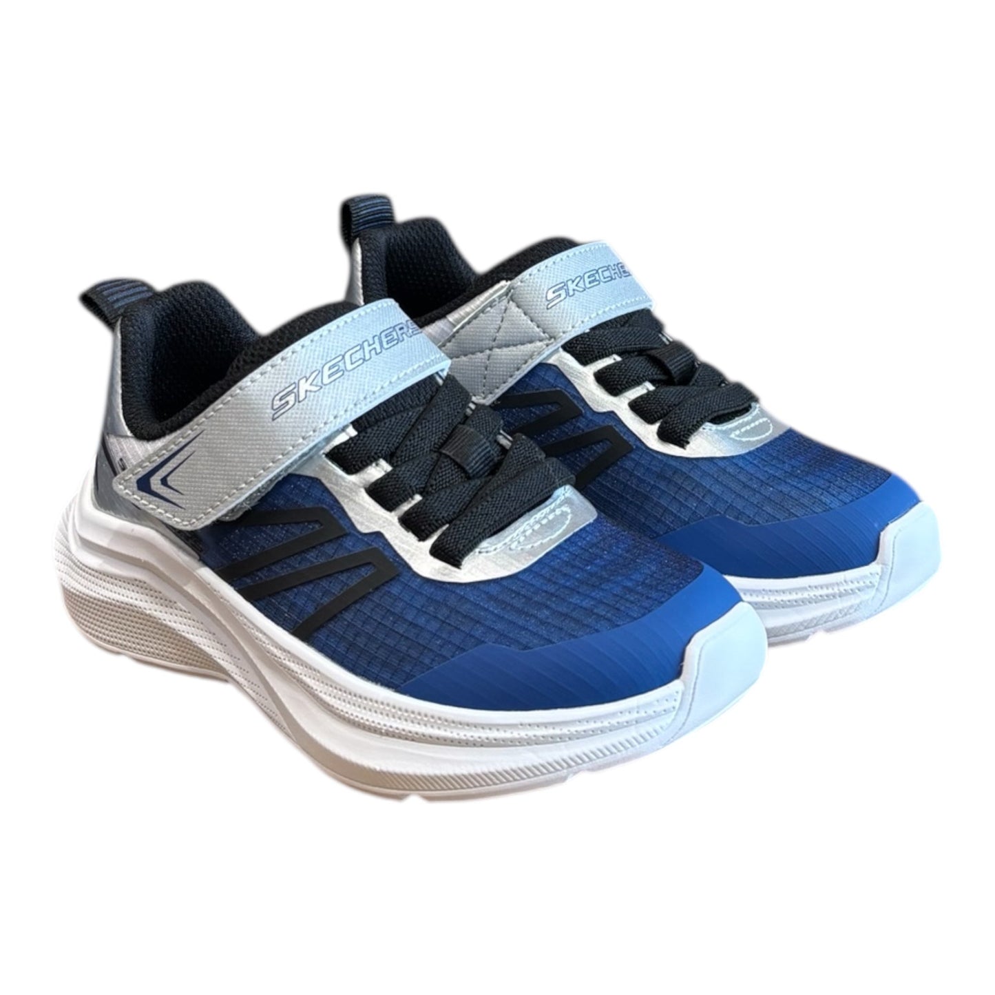 Skechers Microspec Velocity 404125L NVSL Navy/Silver Bambino