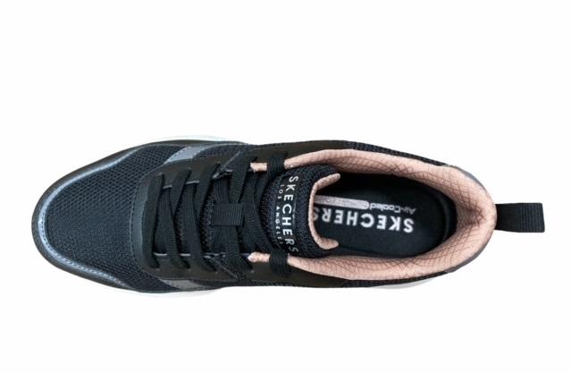 Skechers Rovina Clean Sheen Sneakers Casual Donna Nero 155046