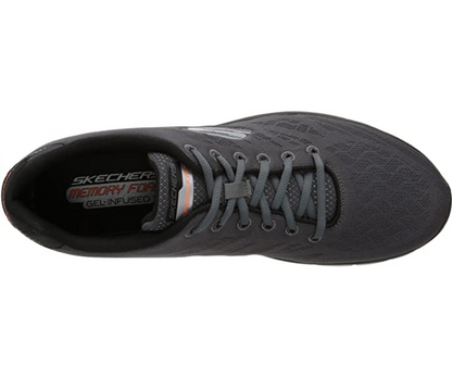 Skechers Synergy Fine Tune 51524 CCBK Scarpe Uomo Nero Grigio - Pelle Premium