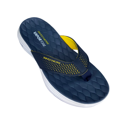 Skechers Infradito Uomo Vapor Foam Sandal Sayto 232894/NVYL Blu-Giallo