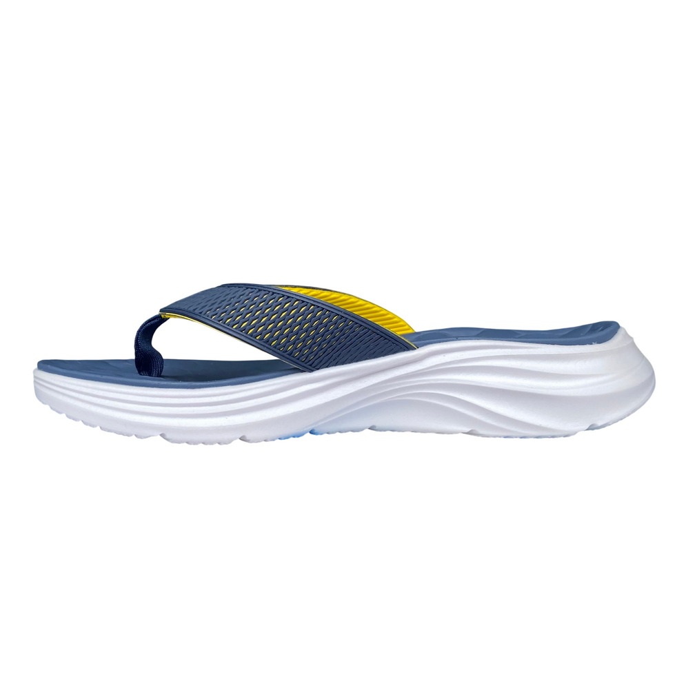 Skechers Infradito Uomo Vapor Foam Sandal Sayto 232894/NVYL Blu-Giallo