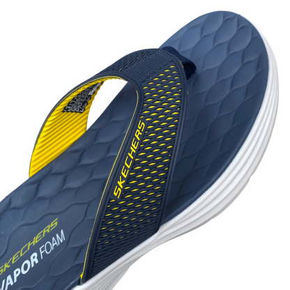 Skechers Infradito Uomo Vapor Foam Sandal Sayto 232894/NVYL Blu-Giallo