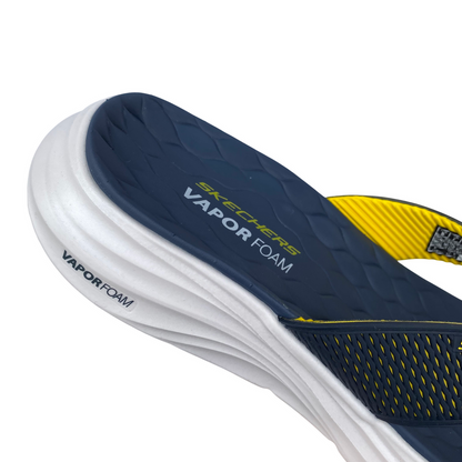 Skechers Infradito Uomo Vapor Foam Sandal Sayto 232894/NVYL Blu-Giallo
