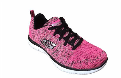Skechers Flex Appeal 2.0 High Energy 12756/HPBK Hot Pink Black - Scarpa Fitness Donna