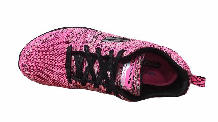 Skechers Flex Appeal 2.0 High Energy 12756/HPBK Hot Pink Black - Scarpa Fitness Donna