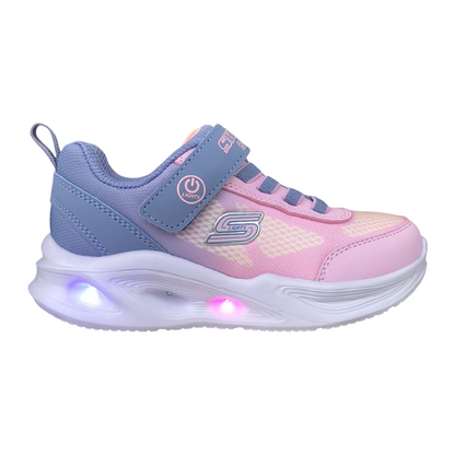Skechers Sneakers Bambina S-Lights Sola Glow Ombre Deluxe 303714L/GYLP Grigio Rosa