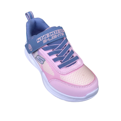 Skechers Sneakers Bambina S-Lights Sola Glow Ombre Deluxe 303714L/GYLP Grigio Rosa