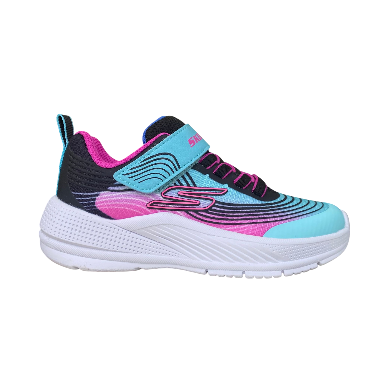 Skechers Microspec Advance - Scarpe da Ginnastica Bambina con Velcro e Lacci Elastici