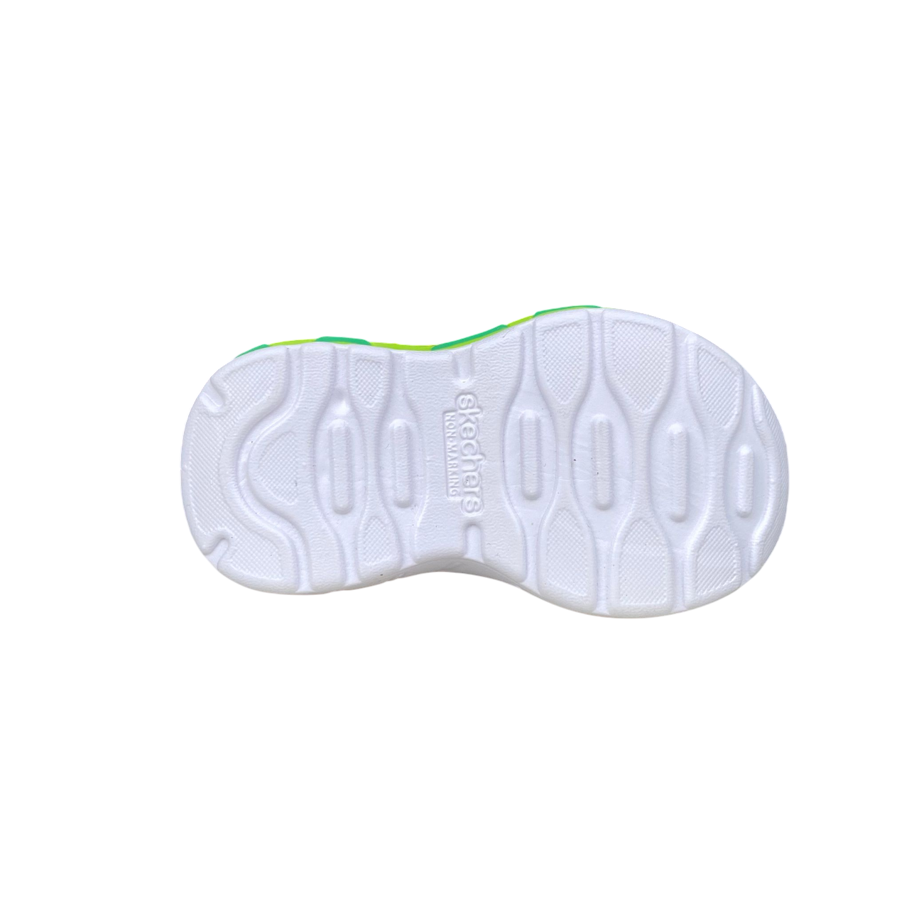 Skechers Play Scene 407312/CCLM Sneakers Bambino Grigio-Verde Laccio Elastico e Velcro