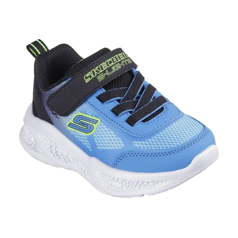 Skechers scarpa da ginnastica da bambino con luci Meteor Lights Krendox 401495N/BKBL nero-blu