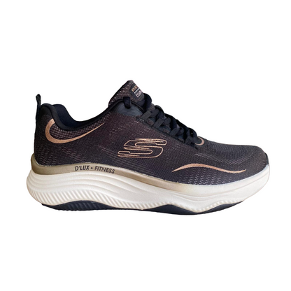 Skechers D'Lux Fitness Pure Glam 149837/BKRG Nero Rosa Oro Sneakers Donna