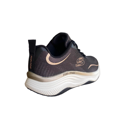 Skechers D'Lux Fitness Pure Glam 149837/BKRG Nero Rosa Oro Sneakers Donna