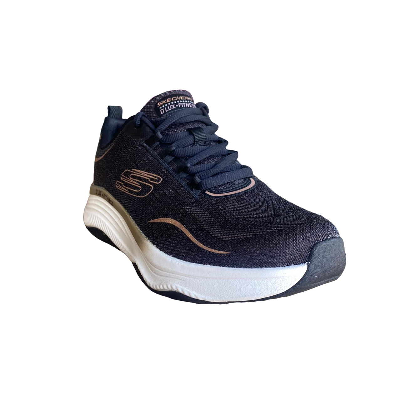 Skechers D'Lux Fitness Pure Glam 149837/BKRG Nero Rosa Oro Sneakers Donna