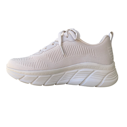 Skechers BOBS Sport B Flex Hi 117385/OFWT Sneakers Donna Bianco Sporco