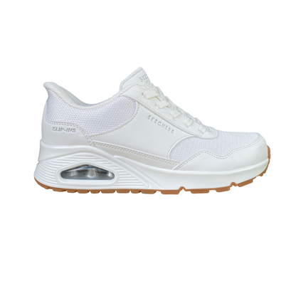 Skechers scarpa sneakers da donna Slip-ins Uno Banksia 177117/WHT bianco