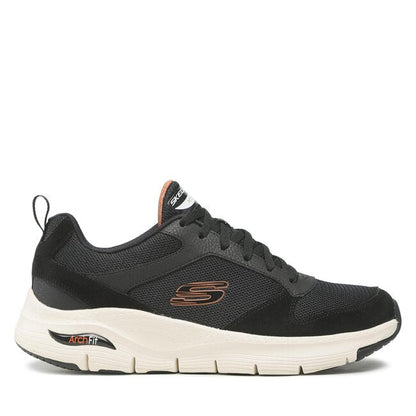 Skechers Arch Fit Servitica 232101 BLK Sneakers Uomo Nero - Supporto Plantare Arch Fit