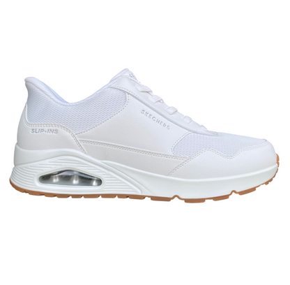 Skechers scarpa sneakers da uomo Slip-ins Uno Banksia 183022/WHT bianco