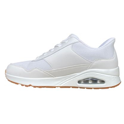 Skechers scarpa sneakers da uomo Slip-ins Uno Banksia 183022/WHT bianco