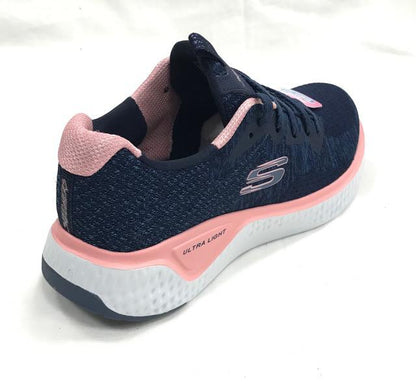 Skechers Solar Fuse Brisk Escape 13328 NVPK Scarpe Running Donna Blu Rosa - Ultraleggere