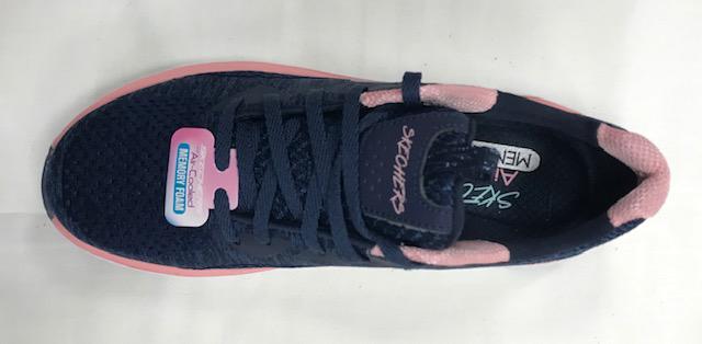 Skechers Solar Fuse Brisk Escape 13328 NVPK Scarpe Running Donna Blu Rosa - Ultraleggere
